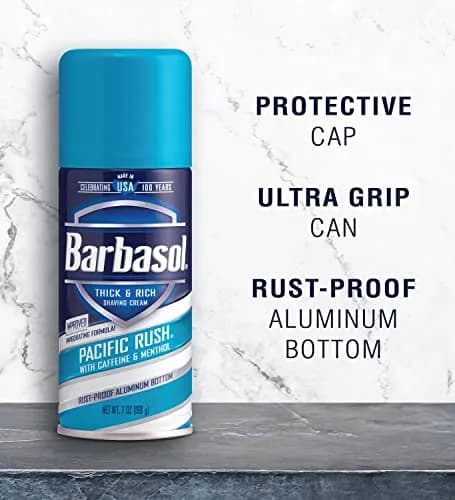 Barbasol Beard Buster Pacific Rush Shaving Cream 207ml (7oz) | Thick Lather for Close Shave thumbnail 4