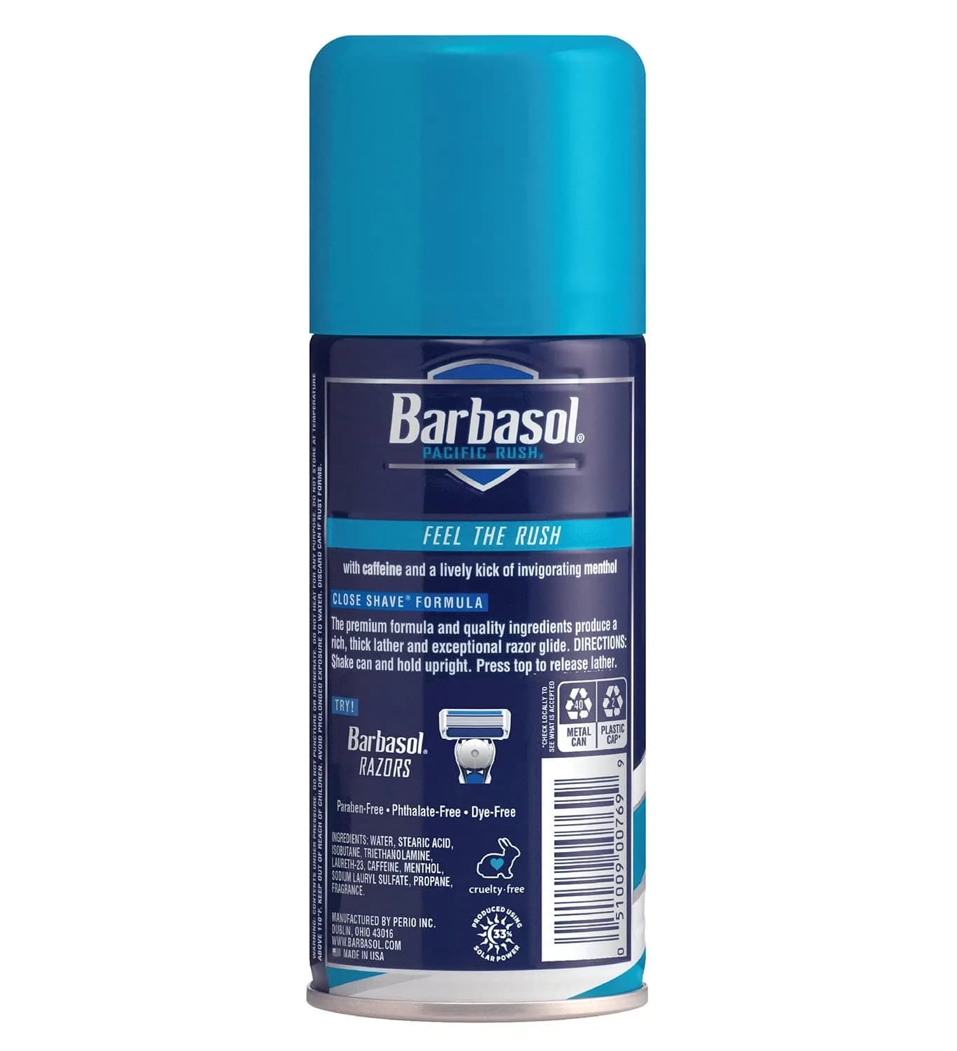 Barbasol Beard Buster Pacific Rush Shaving Cream 207ml (7oz) | Thick Lather for Close Shave - view 2