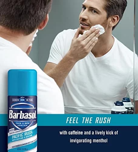 Barbasol Beard Buster Pacific Rush Shaving Cream 207ml (7oz) | Thick Lather for Close Shave thumbnail 3