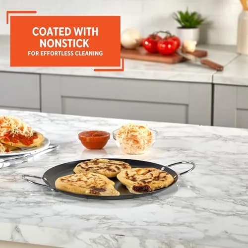Imusa 11in Carbon Steel Nonstick Round Comal with Metal Handles | Versatile Kitchen Essential thumbnail 7