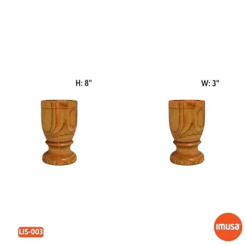 Imusa Small Wood Mortar & Pestle 3.5in | Handcrafted Kitchen Tool for Spices & Herbs thumbnail 7
