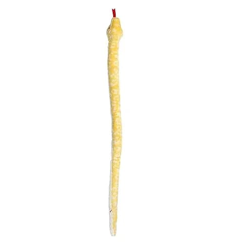 Aurora Snake 50" Albino Burmese Python Playful Stuffed Animal | Realistic Plush Toy for Kids & Collectors thumbnail 2