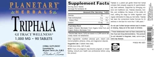 Planetary Herbals Triphala 90 Tablets | Ayurvedic Herbal Formula for Digestive Support thumbnail 5