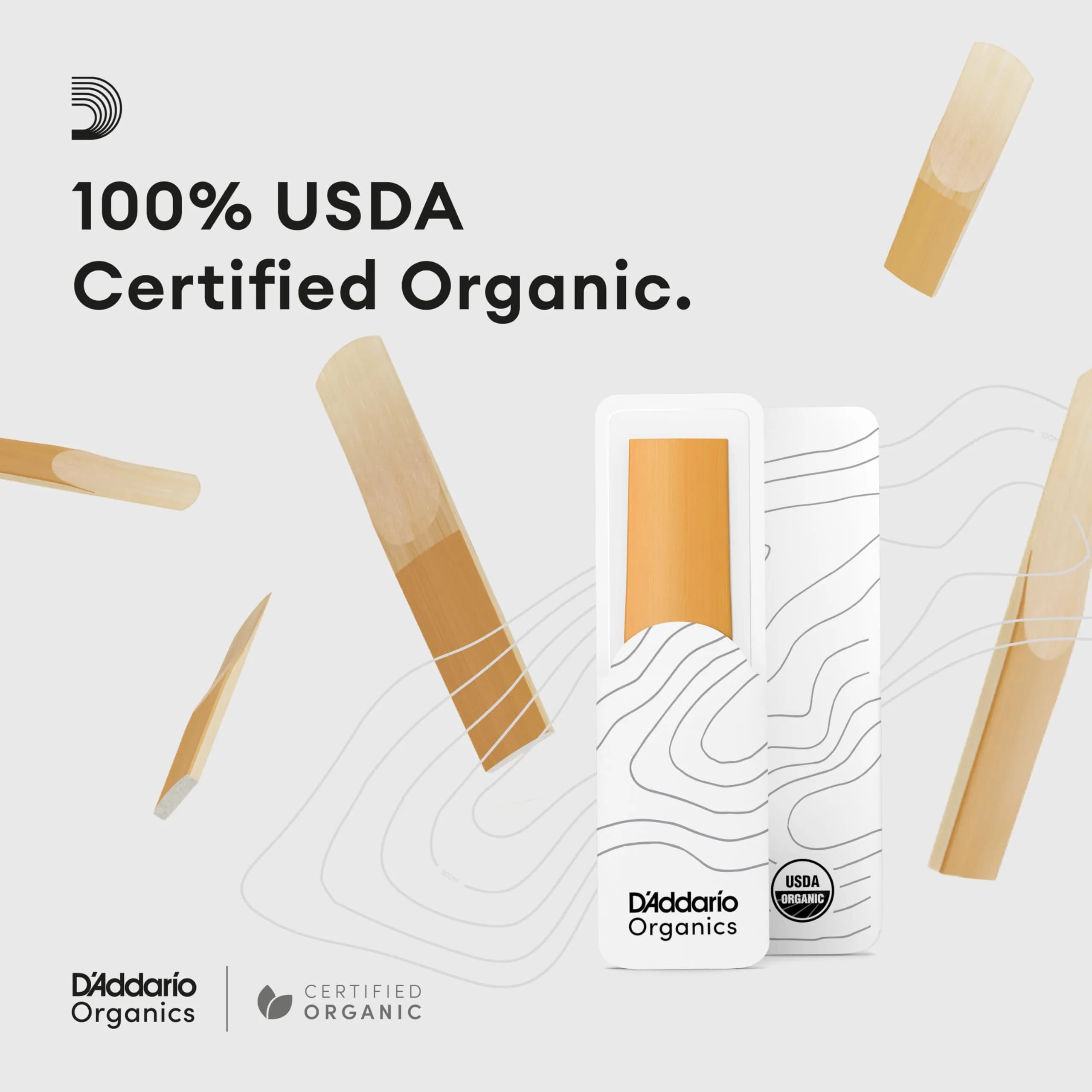 D'Addario Royal Organic Alto Saxophone Reeds, Strength 1.5, 3-Pack - view 7