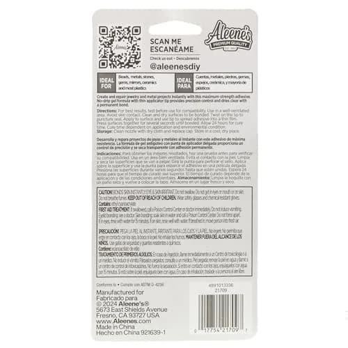 Aleene's Jewelry & Metal Glue 20.7ml (0.7 oz) | Instant Adhesive for Permanent Bonds thumbnail 6