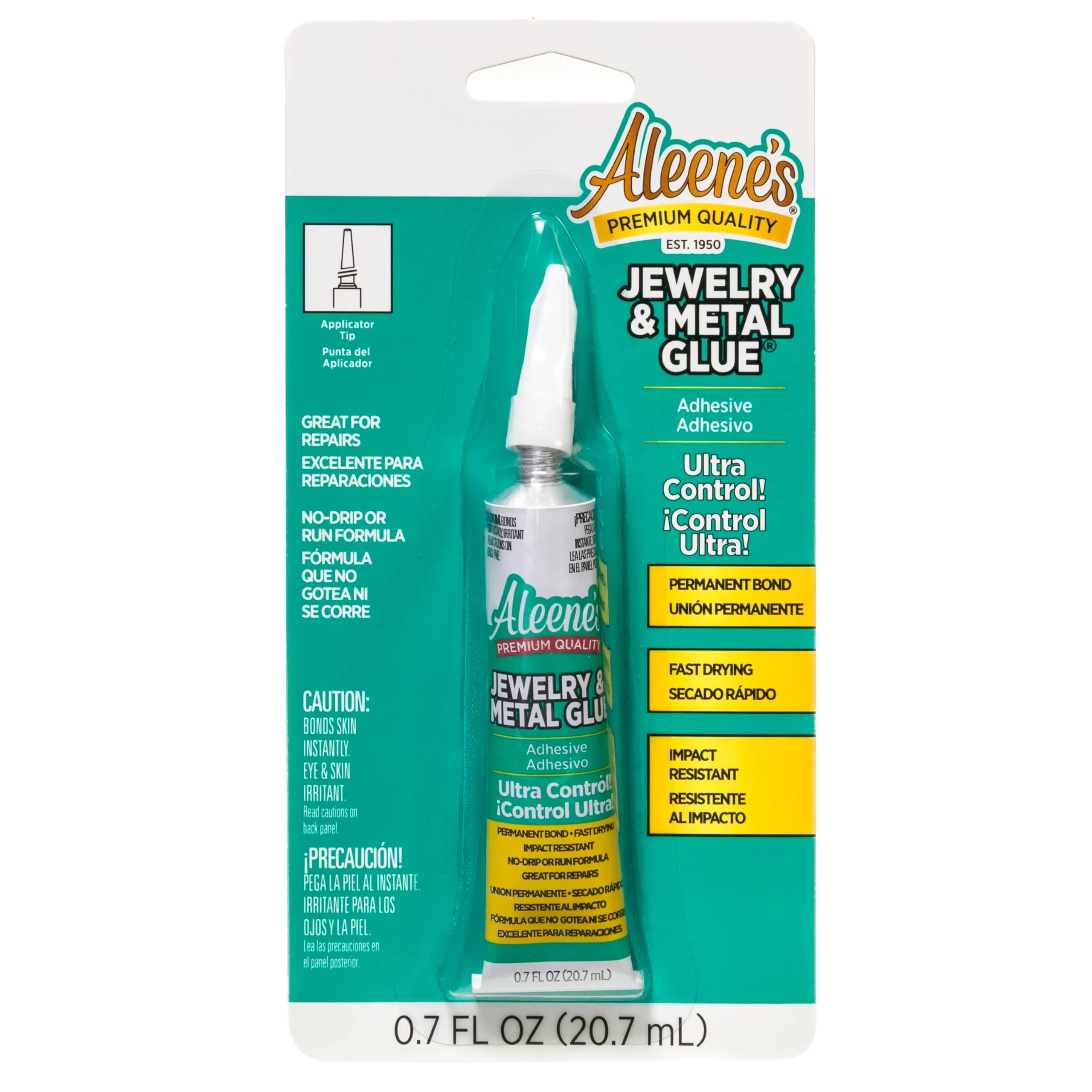 Aleene's Jewelry & Metal Glue 20.7ml (0.7 oz) | Instant Adhesive for Permanent Bonds