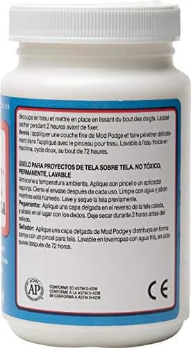 Mod Podge Fabric Glue & Sealer 8 oz | Clear, Gloss Finish, Machine Washable thumbnail 6