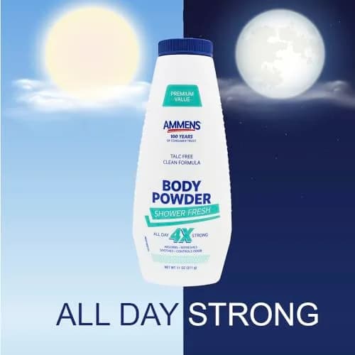 AMMENS Powder Shower Fresh 11 oz | Absorbs Moisture & Keeps Skin Dry All Day thumbnail 4
