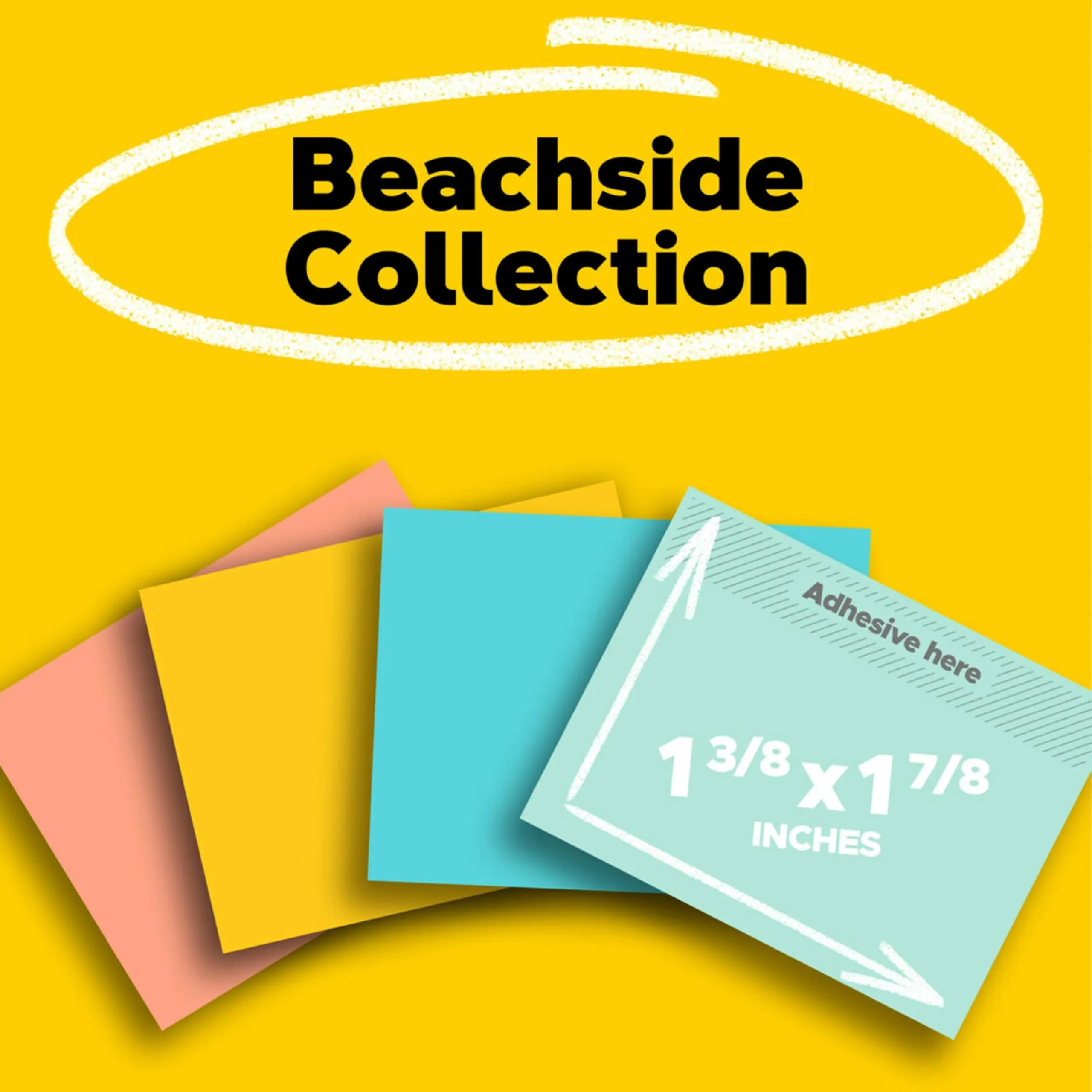 Post-it Beachside Café Collection Notes, 1 3/8 in x 1 7/8 in, 24 Pads | Value Pack Self-Stick Note - view 2