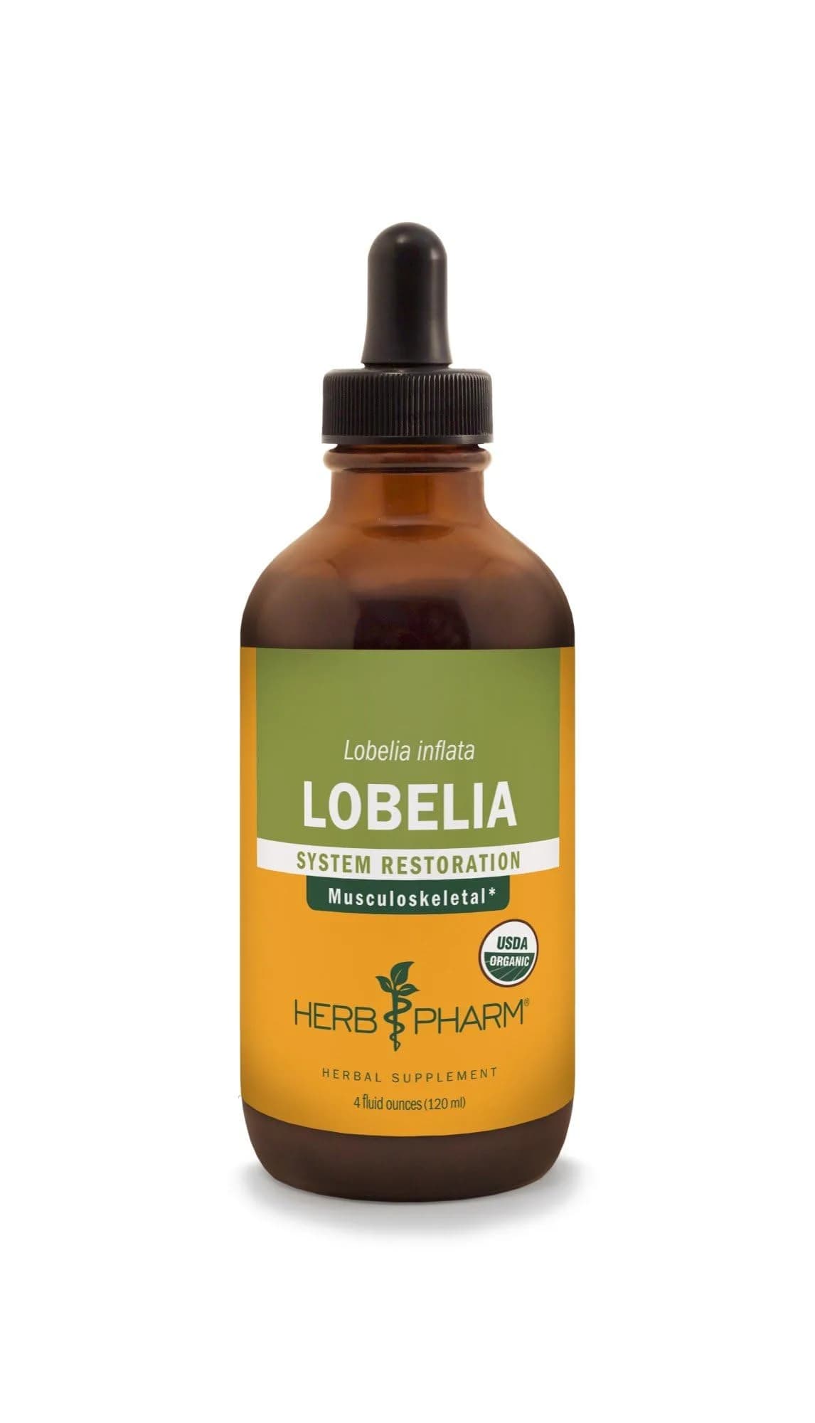 Herb Pharm Organic Lobelia Liquid Extract Drops 4 Oz | Supports Musculoskeletal System