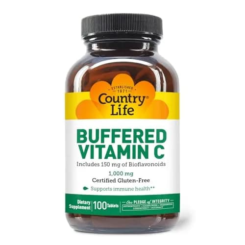 Country Life Buffered Vitamin C 1000 mg with Bioflavonoids | Supports Immune & Gut Health thumbnail 1