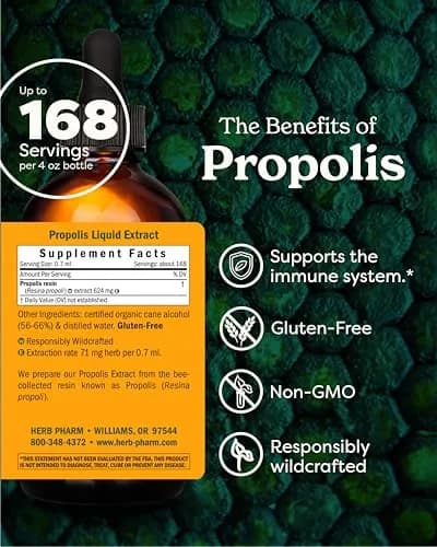Herb Pharm Propolis Liquid Herbal Extract 118ml (4 Fl Oz) | Immune Support Tincture thumbnail 2