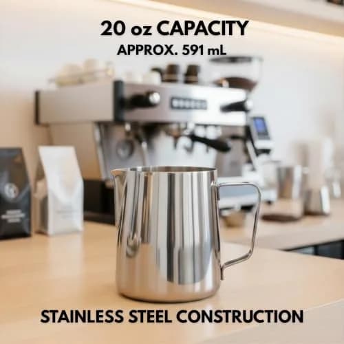 Rattleware 20oz Stainless Steel Latte Art Pitcher | Commercial-Grade Milk Frothing Tool thumbnail 4