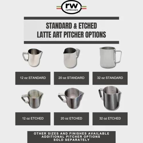Rattleware 20oz Stainless Steel Latte Art Pitcher | Commercial-Grade Milk Frothing Tool thumbnail 6