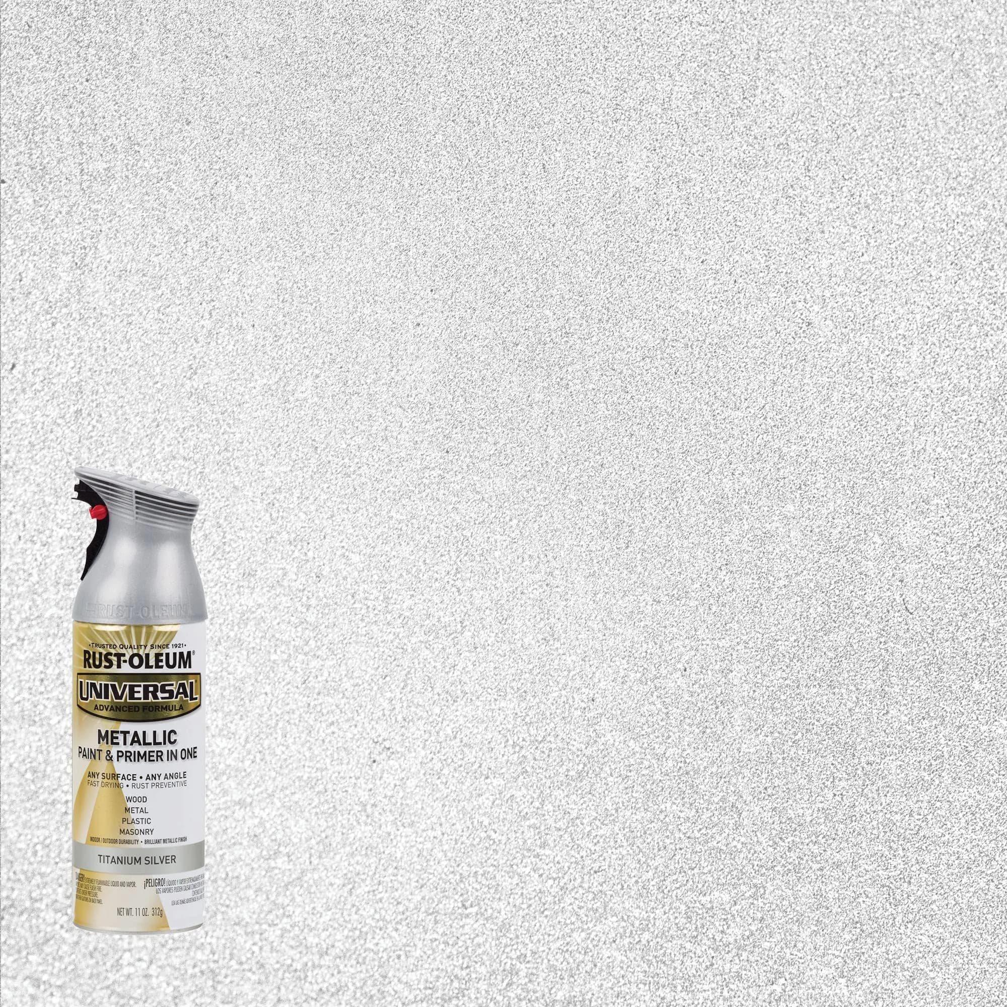 Rust-Oleum Universal All Surface Titanium Silver Metallic Spray Paint, 11 oz - view 2