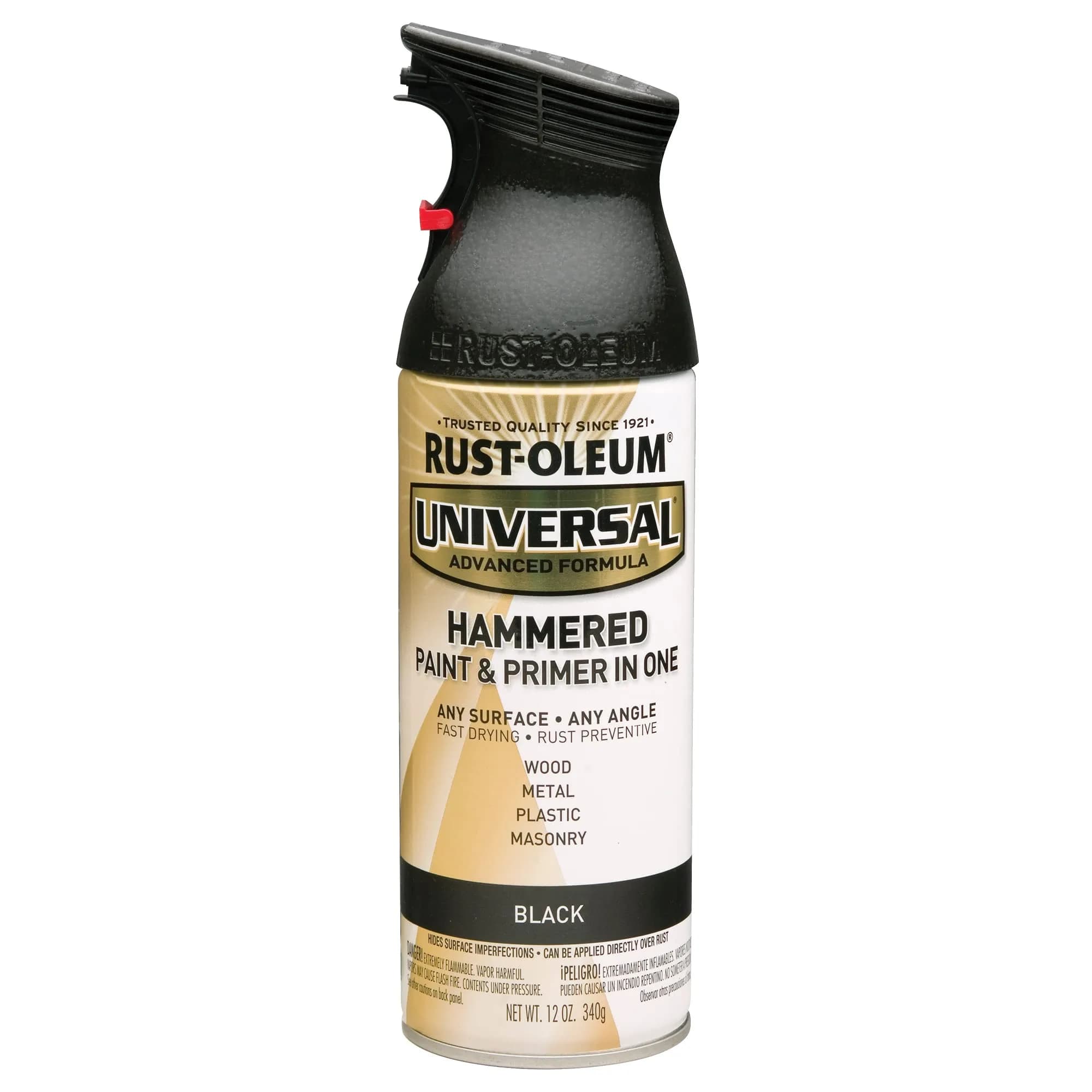 Rust-Oleum Universal Hammered Black Spray Paint - 12 oz (Pack of 1) - Durable Finish - main product image