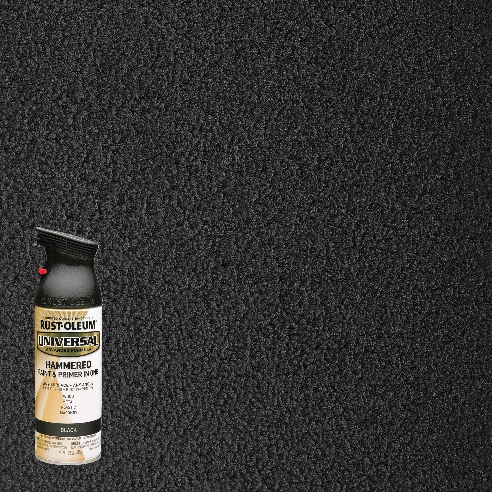 Rust-Oleum Universal Hammered Black Spray Paint - 12 oz (Pack of 1) - Durable Finish - view 2