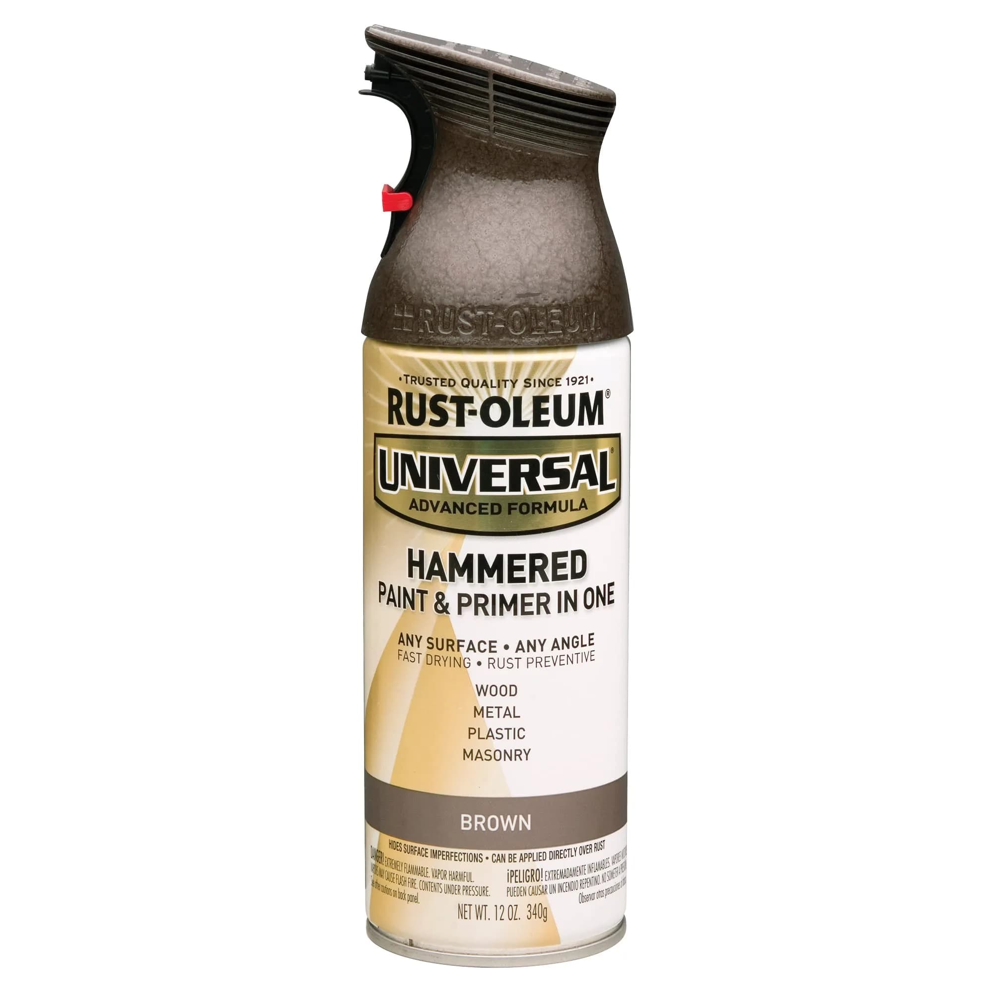 Rust-Oleum Universal All Surface Hammered Brown Spray Paint, 12 oz (Pack of 1) - main product image
