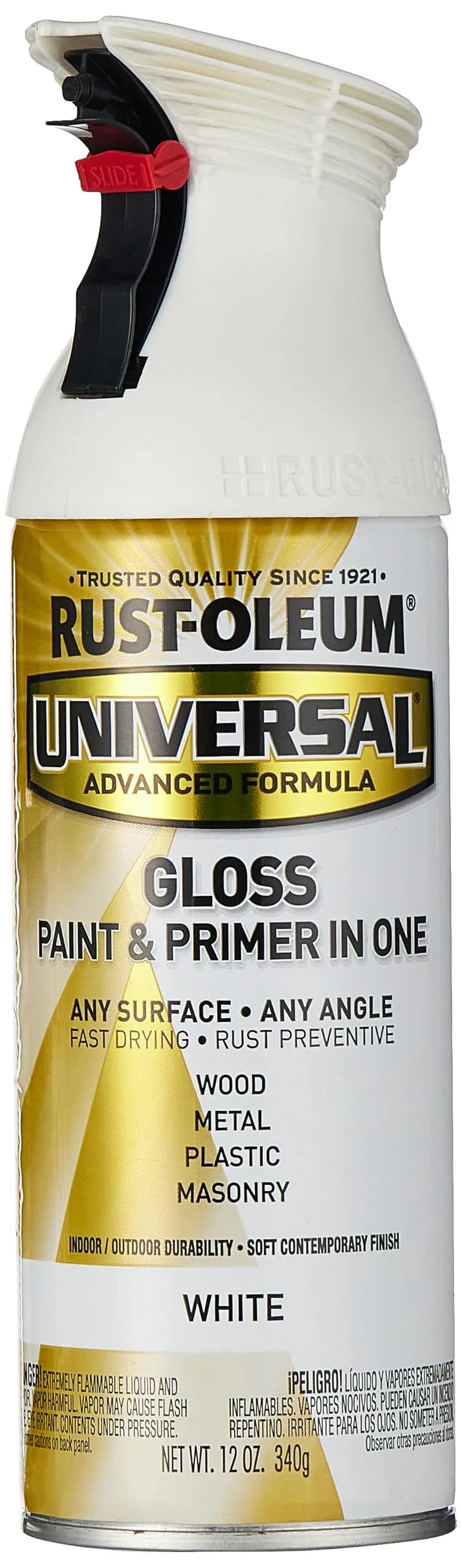 Rust-Oleum Universal All Surface Pure White Gloss Spray Paint, 12 oz (Pack of 1) - view 4