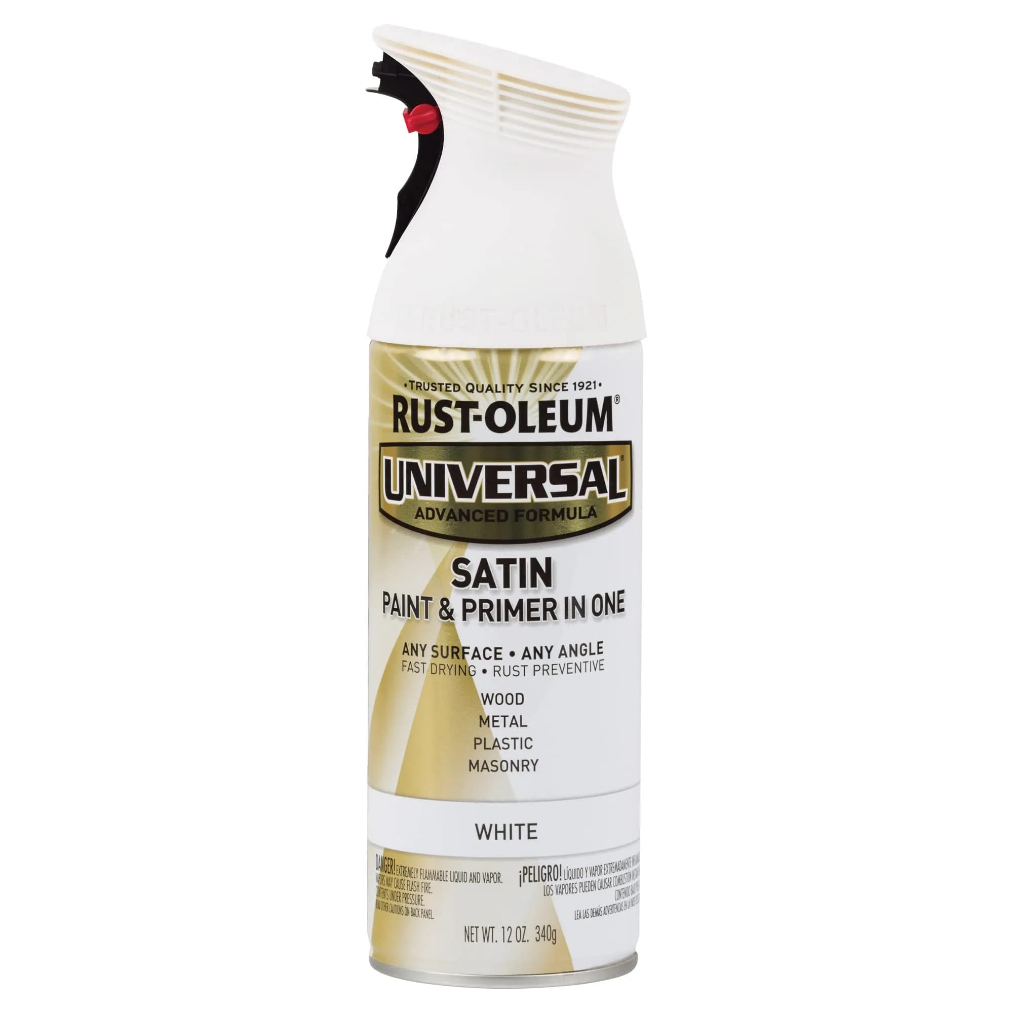 Rust-Oleum Universal All Surface Satin White Spray Paint, 12 oz (Pack of 1) - main product image