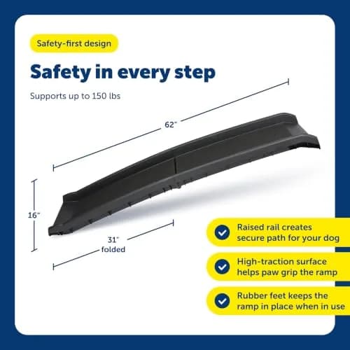 PetSafe Folding Dog Ramp Supports 150 lbs | Portable, Foldable, High-Traction thumbnail 5