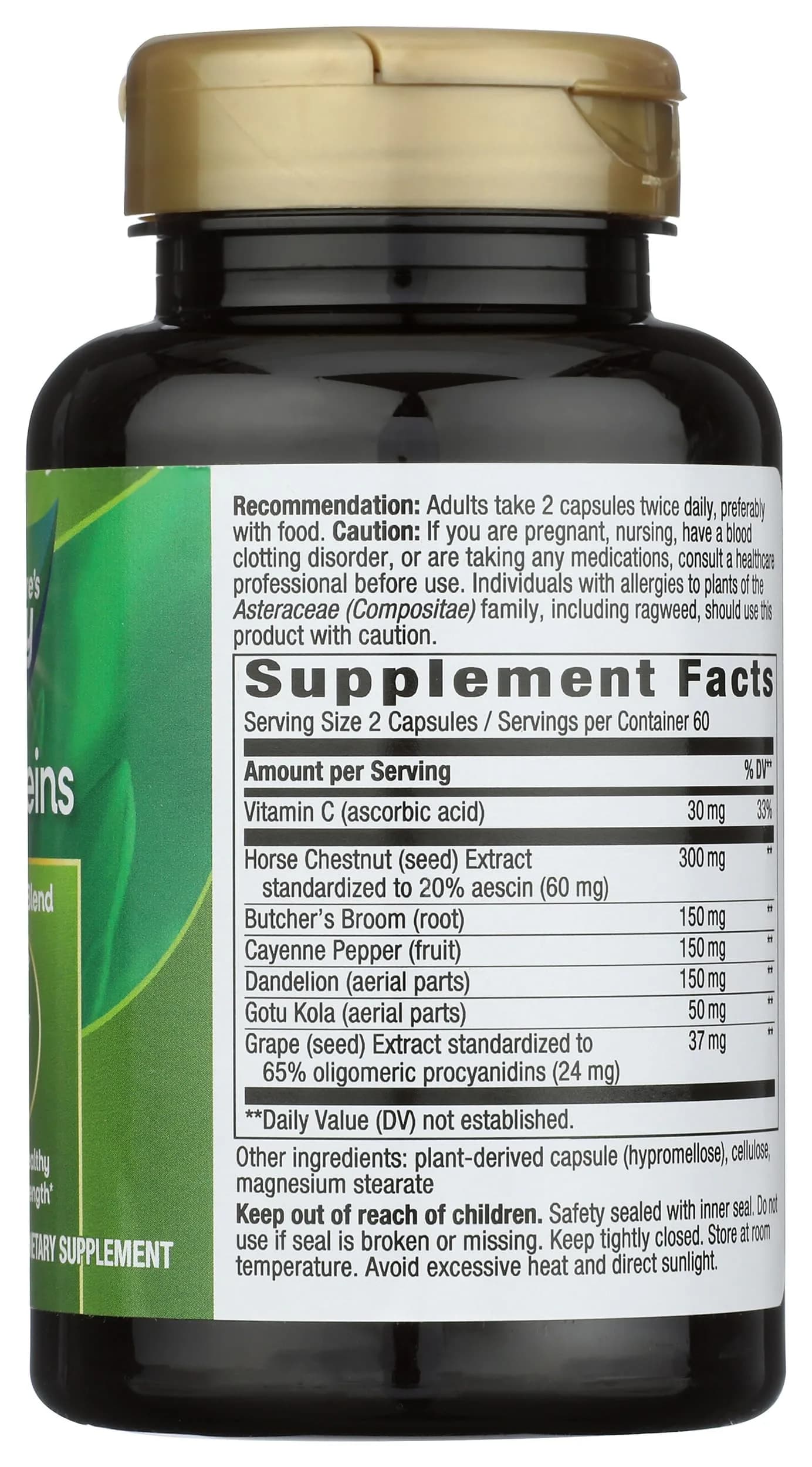 Nature's Way Leg Veins Premium Blend 120 Count (60 Servings) | Supports Healthy Leg Vein Strength with 6-Herb Blend - view 7