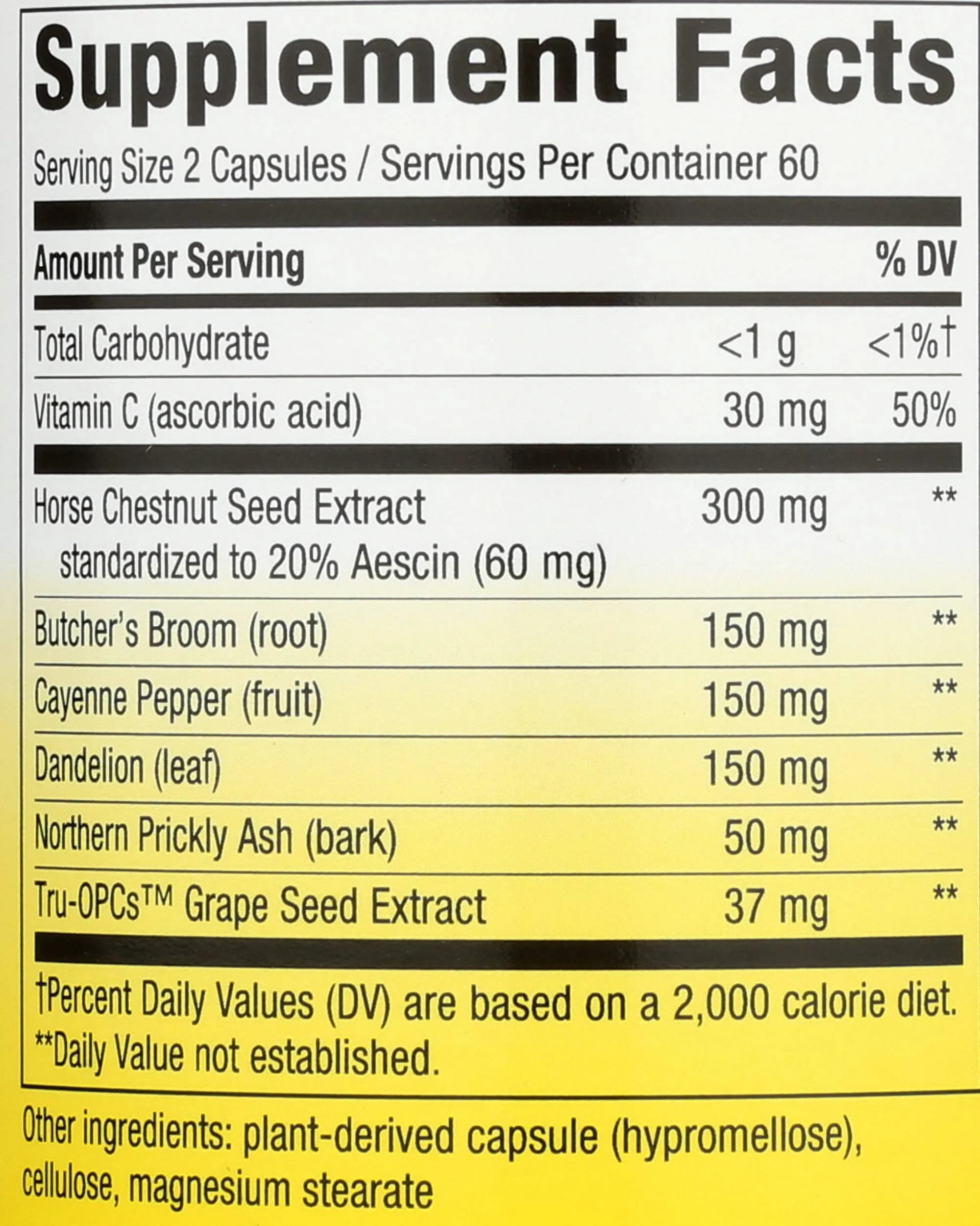 Nature's Way Leg Veins Premium Blend 120 Count (60 Servings) | Supports Healthy Leg Vein Strength with 6-Herb Blend - view 3