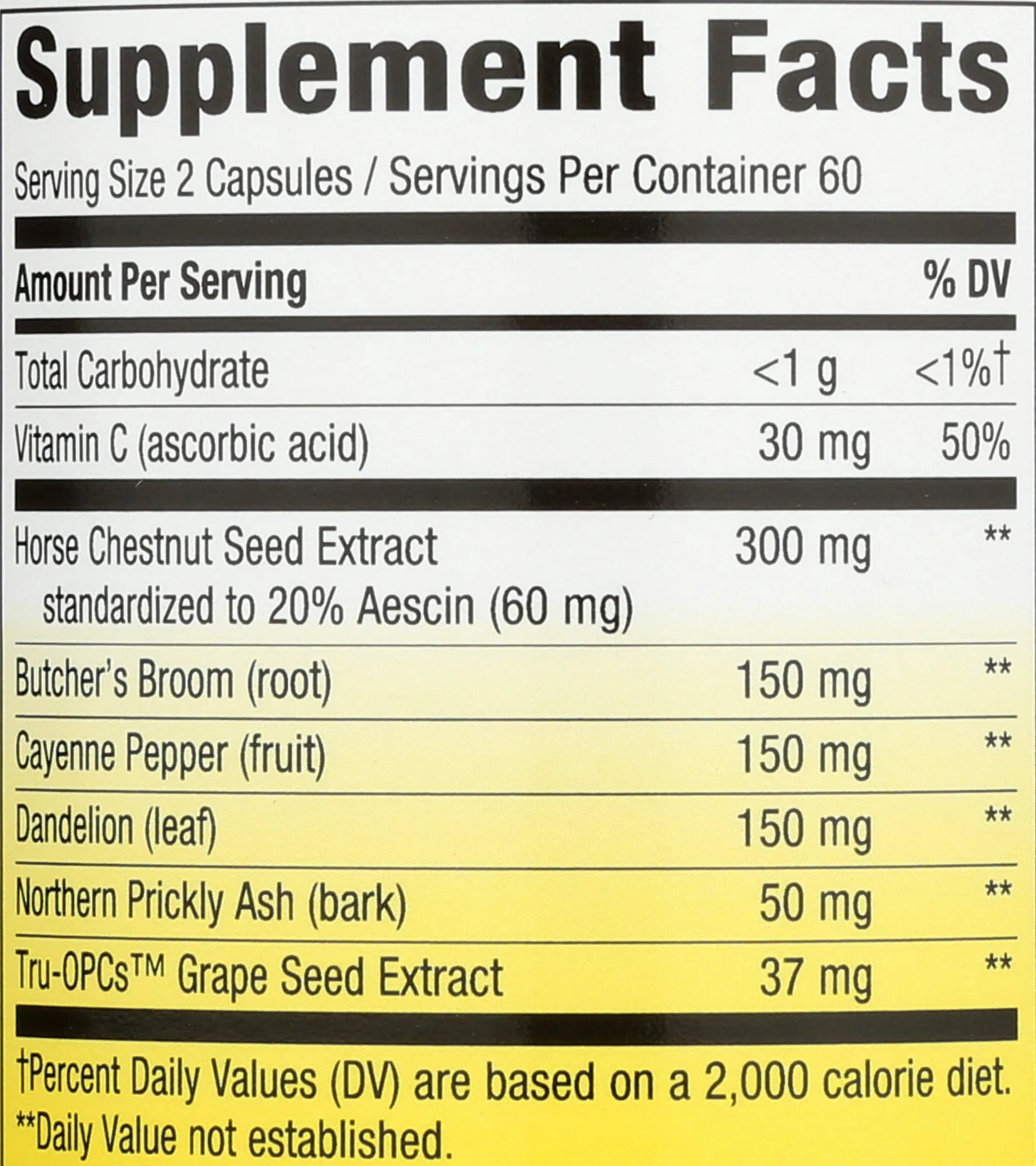 Nature's Way Leg Veins Premium Blend 120 Count (60 Servings) | Supports Healthy Leg Vein Strength with 6-Herb Blend - view 4