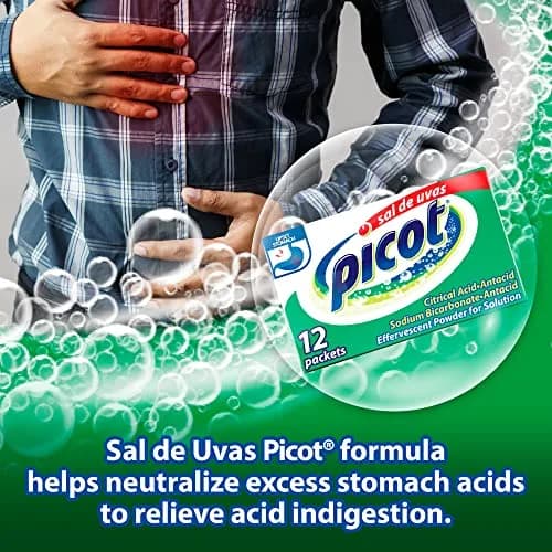 SAL DE UVAS PICOT Effervescent Antacid Powder, 12 Packets | Fast Heartburn Relief, 12 Sachets thumbnail 4
