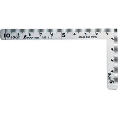 Shinwa Sokutei Curb Scale, Small, 10cm (3.9") Stainless Steel Ruler | Precision Measuring Tool thumbnail 1