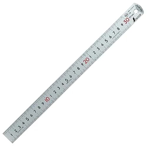 Shinwa Sokutei 13134 Pickup Scale 30 cm (11.8 inches) JIS1 Class Stainless Steel Ruler | High Readout Accuracy thumbnail 1