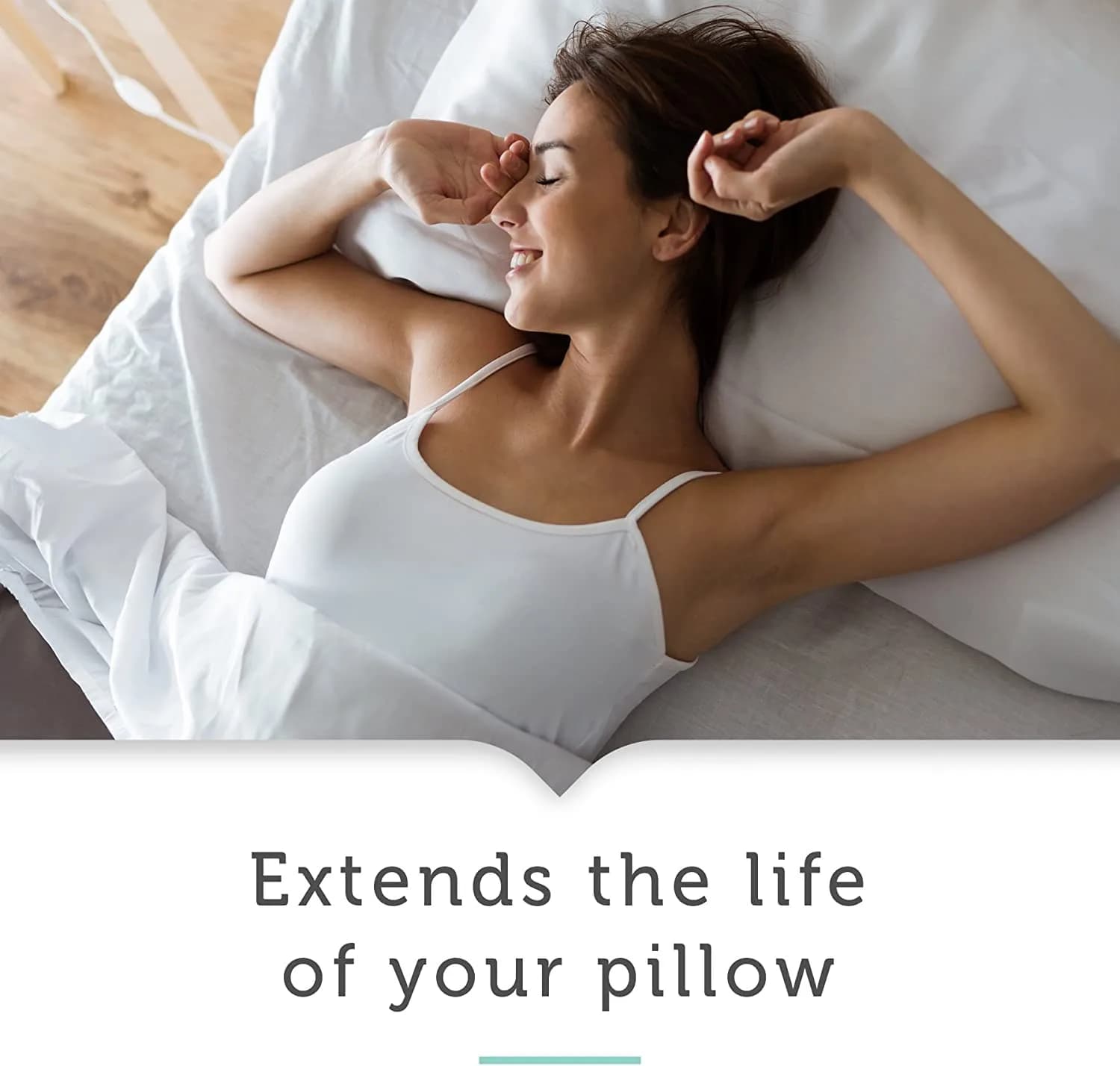 Aller-Ease Breathable Cotton Pillow Protector Queen 76cm x 51cm (30" x 20") | Allergy Protection & Extended Pillow Life - view 6