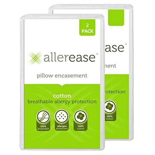 Aller-Ease Breathable Cotton Pillow Protector Queen 76cm x 51cm (30" x 20") | Allergy Protection & Extended Pillow Life thumbnail 1