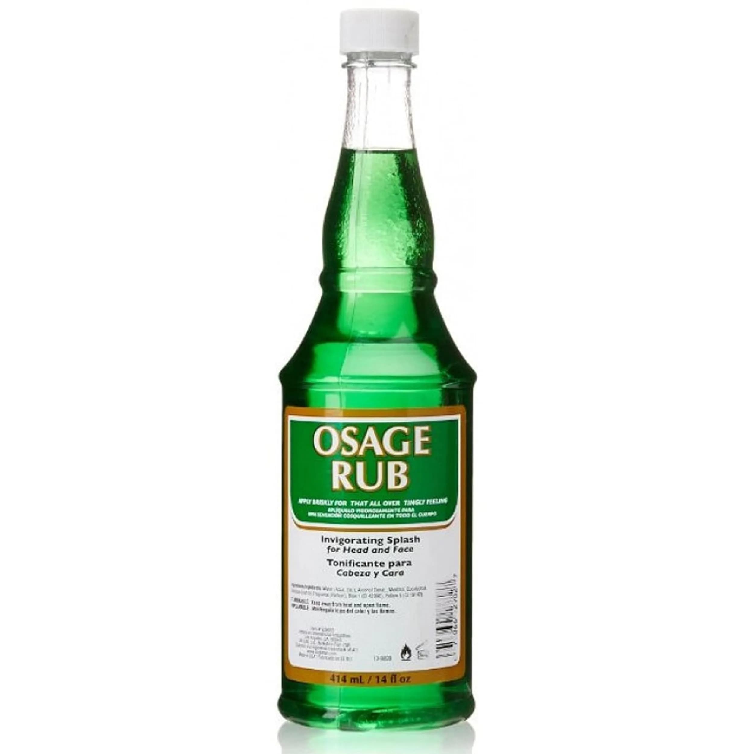 Clubman Jeris Osage Rub Hair Tonic for Men 414ml (14 fl oz) | Refreshing Scalp Treatment with Menthol & Eucalyptus — Osage Rub
