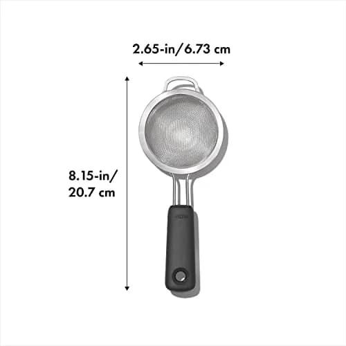 OXO Good Grips 3-Inch Mini Strainer (7.5 cm) | Fine Mesh for Citrus Juice, Tea & Powders thumbnail 3