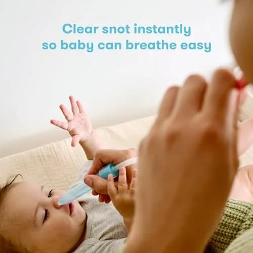 Frida Baby NoseFrida SnotSucker Nasal Aspirator for Baby, Blue, 1 Unit (4 Filters Included) | Doctor-Invented for Gentle Baby Nasal Suction thumbnail 2