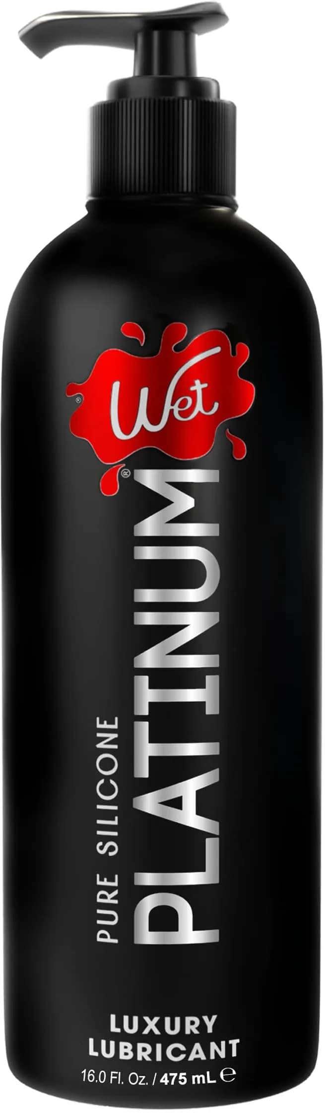 Wet Platinum Silicone-Based Personal Lubricant 485ml (16 fl oz) | Hypoallergenic, Long-Lasting Glide - main product image