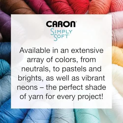 Caron Simply Soft Yarn (4) Medium Gauge 6 oz Off White | 100% Acrylic, Machine Wash & Dry thumbnail 7