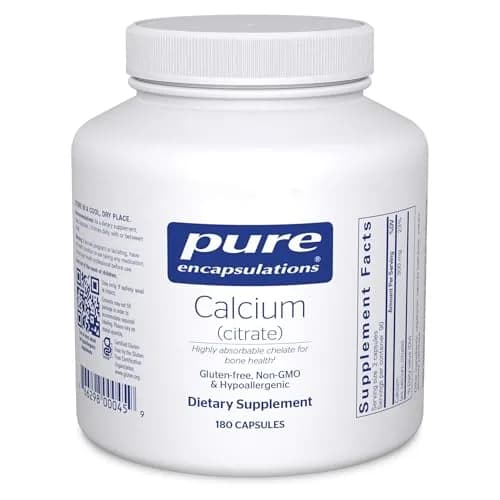 Pure Encapsulations Calcium Citrate 180 Capsules | Supports Bone, Heart, Colon Health thumbnail 1
