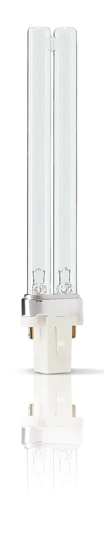 Philips 325126 9-watt PL-S TUV Germicidal with 2-Pin Base Light Bulb | Compact UV-C Disinfection Lamp (60Hz, 9000h)