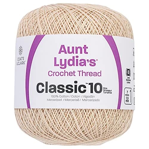Red Heart Aunt Lydia's Classic Crochet Thread Size 10 Ecru 365.75m (400yd) | High Luster Mercerized Cotton for Projects thumbnail 1