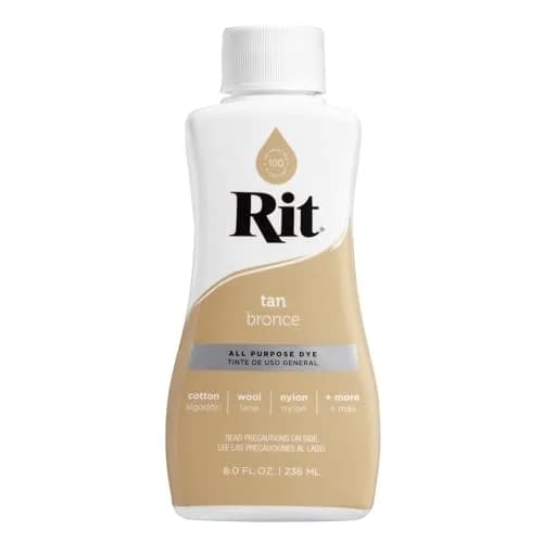 Rit All-Purpose Liquid Fabric Dye, Tan 237ml (8 Fl Oz) - Concentrated Color for Cotton, Linen, Silk, Wool, Rayon, Nylon thumbnail 1