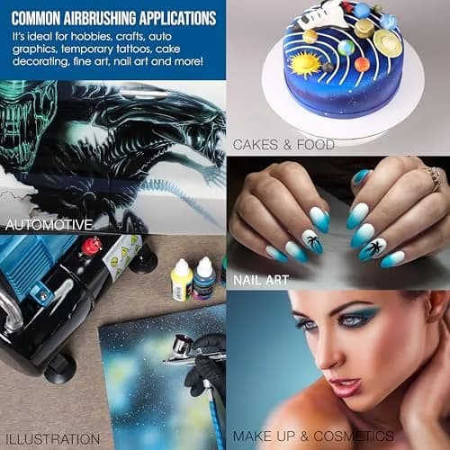 Master Airbrush Cool Runner II Tank Compressor with Gravity Airbrush Kit | 3L Tank, Quiet Operation, 0.3mm Tip thumbnail 6