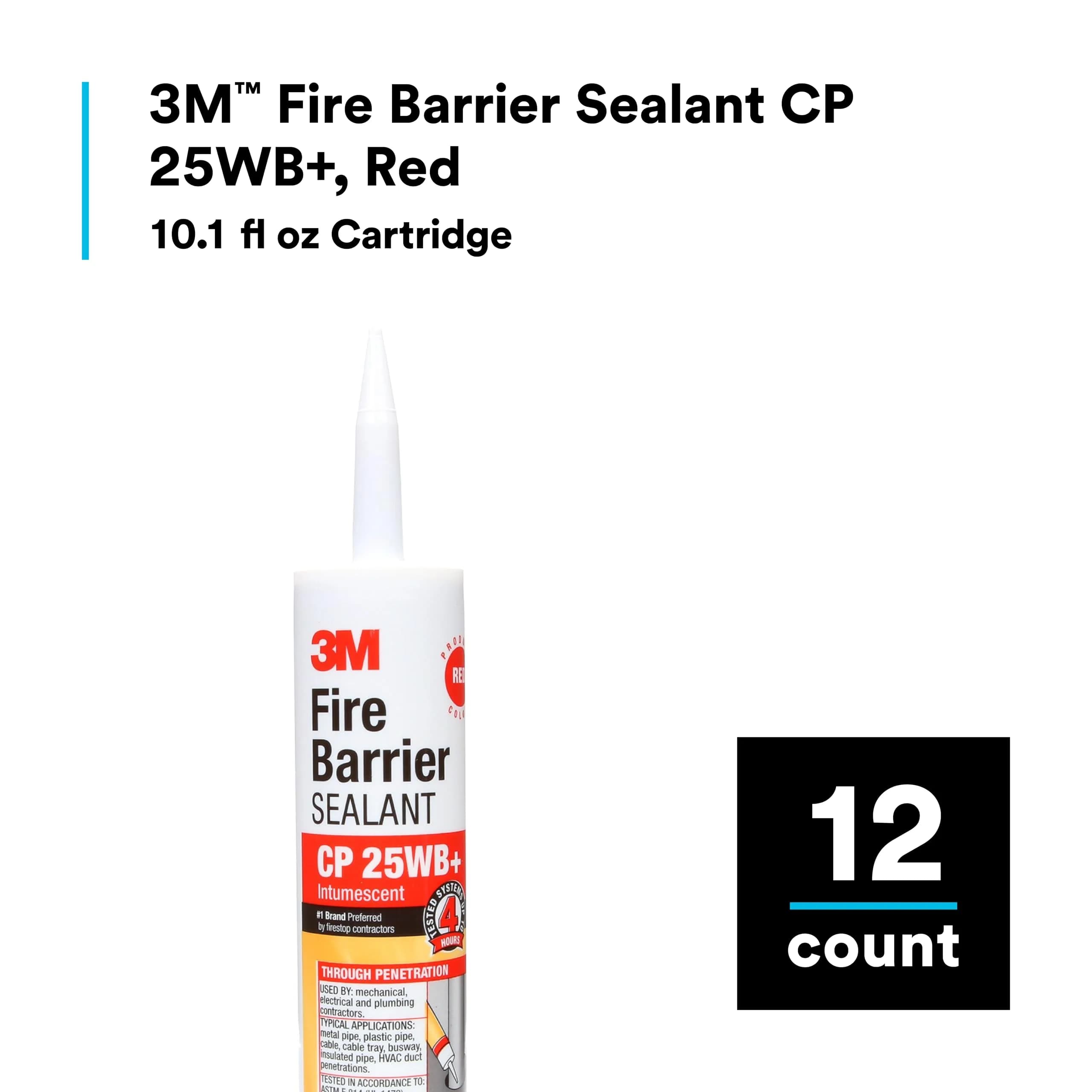 3M Fire Barrier Sealant CP 25WB+ 300ml (10.1 fl oz) | Tested to 4-Hour Fire Rating - view 2