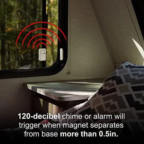 UltraPro Wireless Window and Door Alarm, 2 Pack, 120dB Siren & Chime | White thumbnail 4