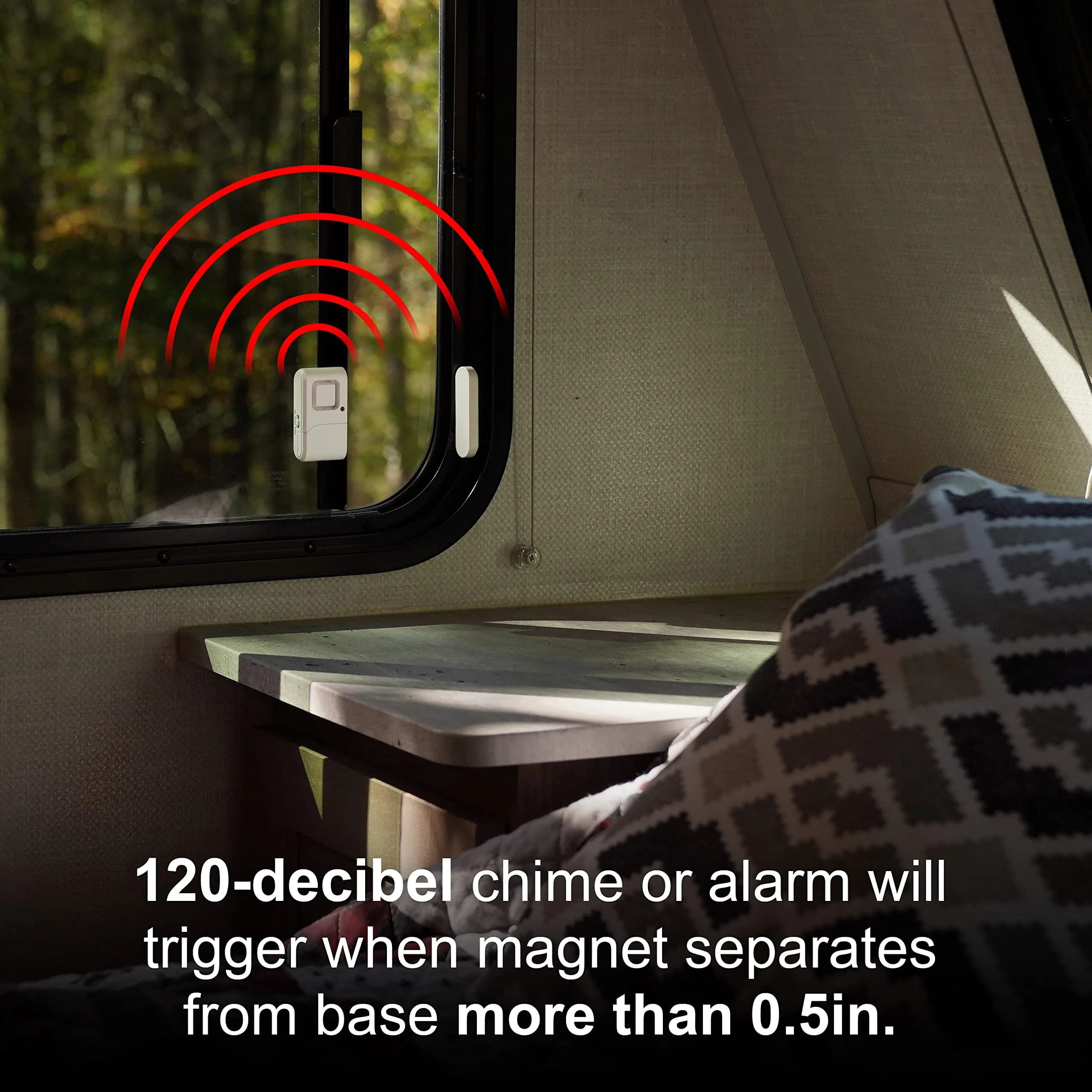 UltraPro Wireless Window and Door Alarm, 2 Pack, 120dB Siren & Chime | White - view 4