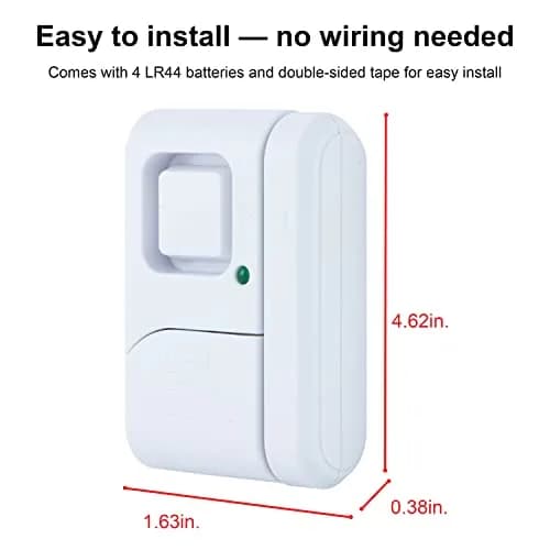 UltraPro Wireless Window and Door Alarm, 2 Pack, 120dB Siren & Chime | White thumbnail 2