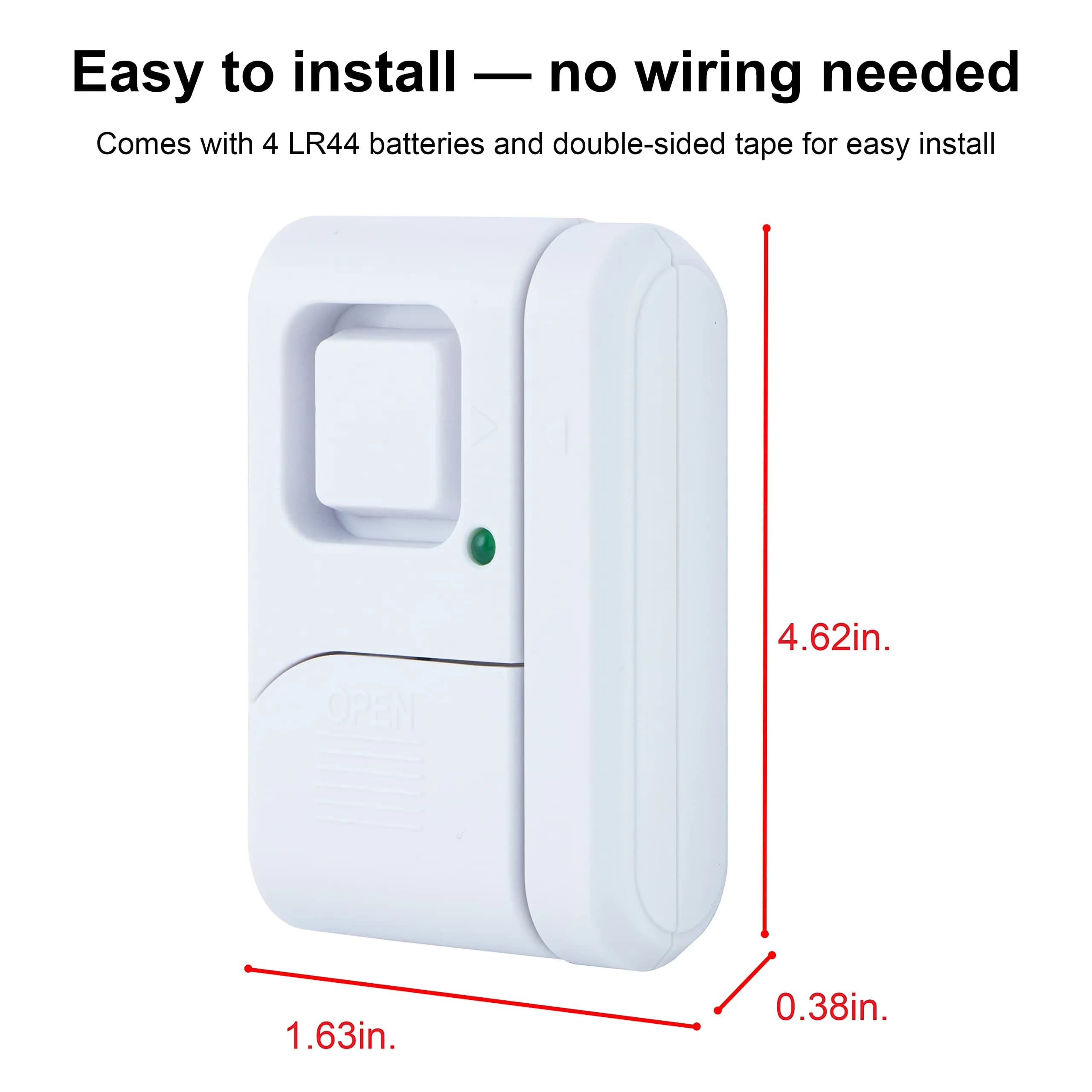 UltraPro Wireless Window and Door Alarm, 2 Pack, 120dB Siren & Chime | White - view 2