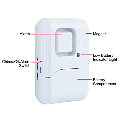 UltraPro Wireless Window and Door Alarm, 2 Pack, 120dB Siren & Chime | White thumbnail 3