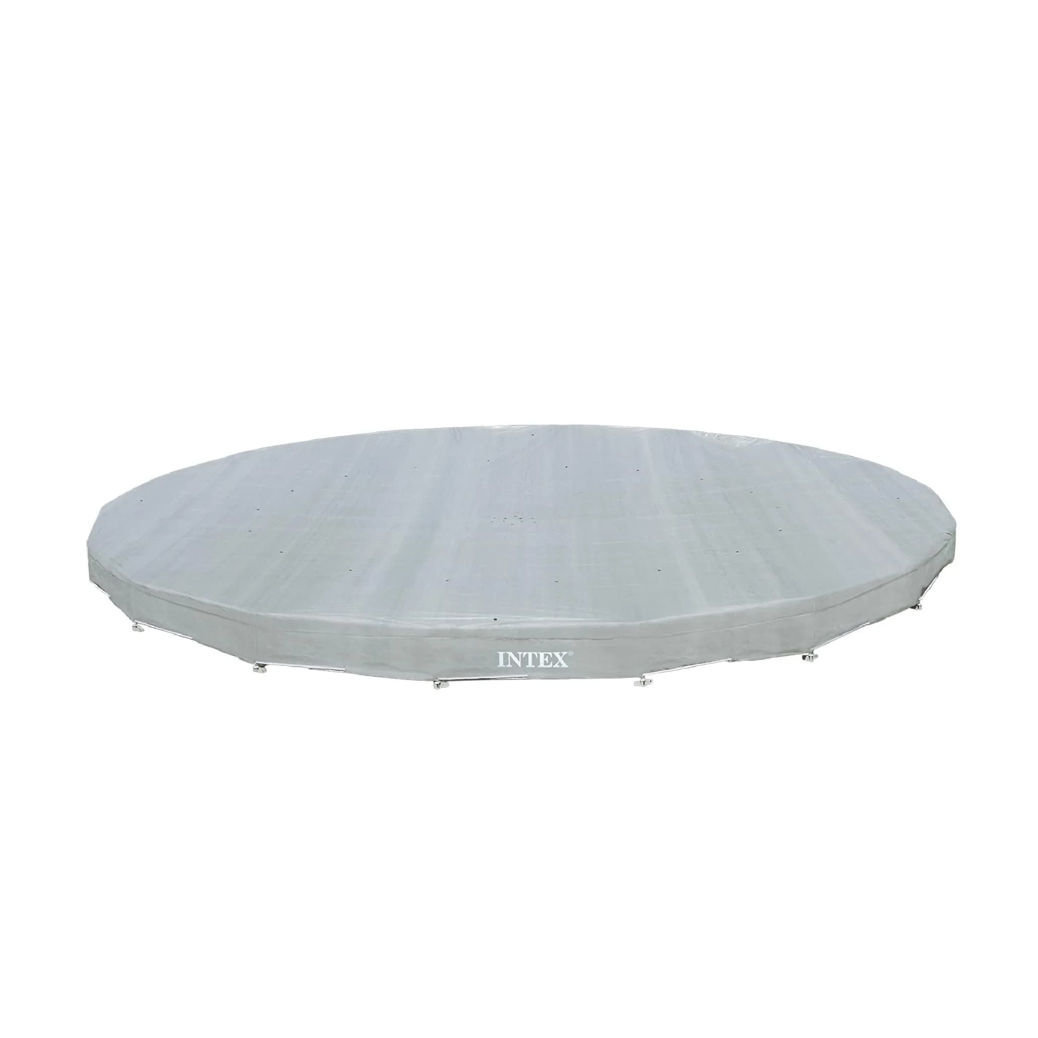 Intex Deluxe Pool Cover for 18ft Round Ultra XTR Pools | UV-Resistant, Rope Tie, 8in Overhang